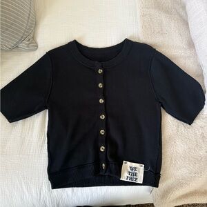 Free People Twosie Cotton Blend Rib Cardigan Size M